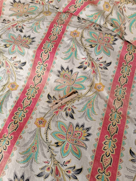 French Brocante - For Sale - 19th Century French Cotton Print Panels Description: <p>I have two panels of this reclaimed 19th century French cotton print, both&nbsp;have been laundered but I didn't soak preferring to leave it with a hint of it's age, raw edges,&nbsp;otherwise it's in great condition, a little faded but it is over 100 years old<br />
<br />
Each panel&nbsp; measures 83cm/32" by 127cm/50",&nbsp;</p>

<p>2 panels available , price is for one panel&nbsp;</p>

<p>&nbsp;</p>
