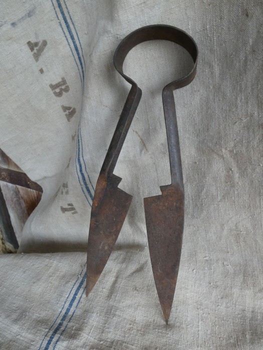 French Brocante - For Sale - Pair of Old Shepherd's ShearsDescription: <p>We can't resist a rusty rustic bygone, perfect for a quirky garden or home period display these 19th century sheep shears are a great conversation piece, hard to believe what a hard life 19th century country life in France would have been</p>

<p>34cm 13" long</p>
